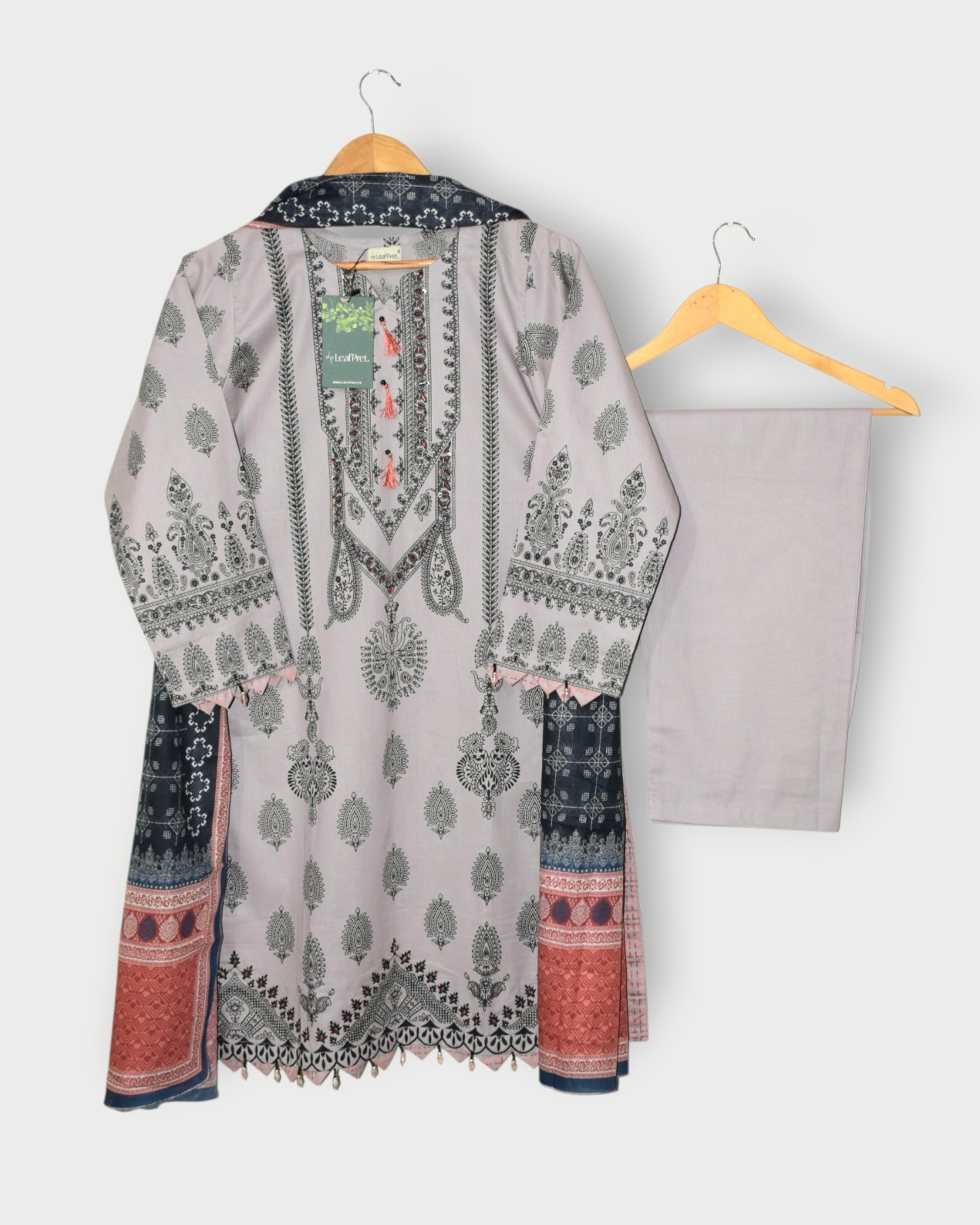 Crafted Silver 3-piece stitched suit full look