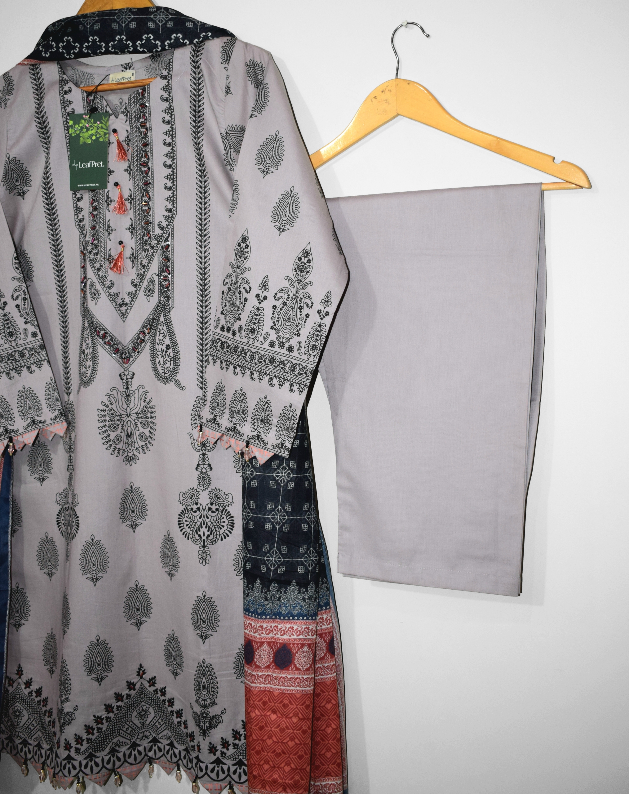 Crafted Silver plain cotton trouser