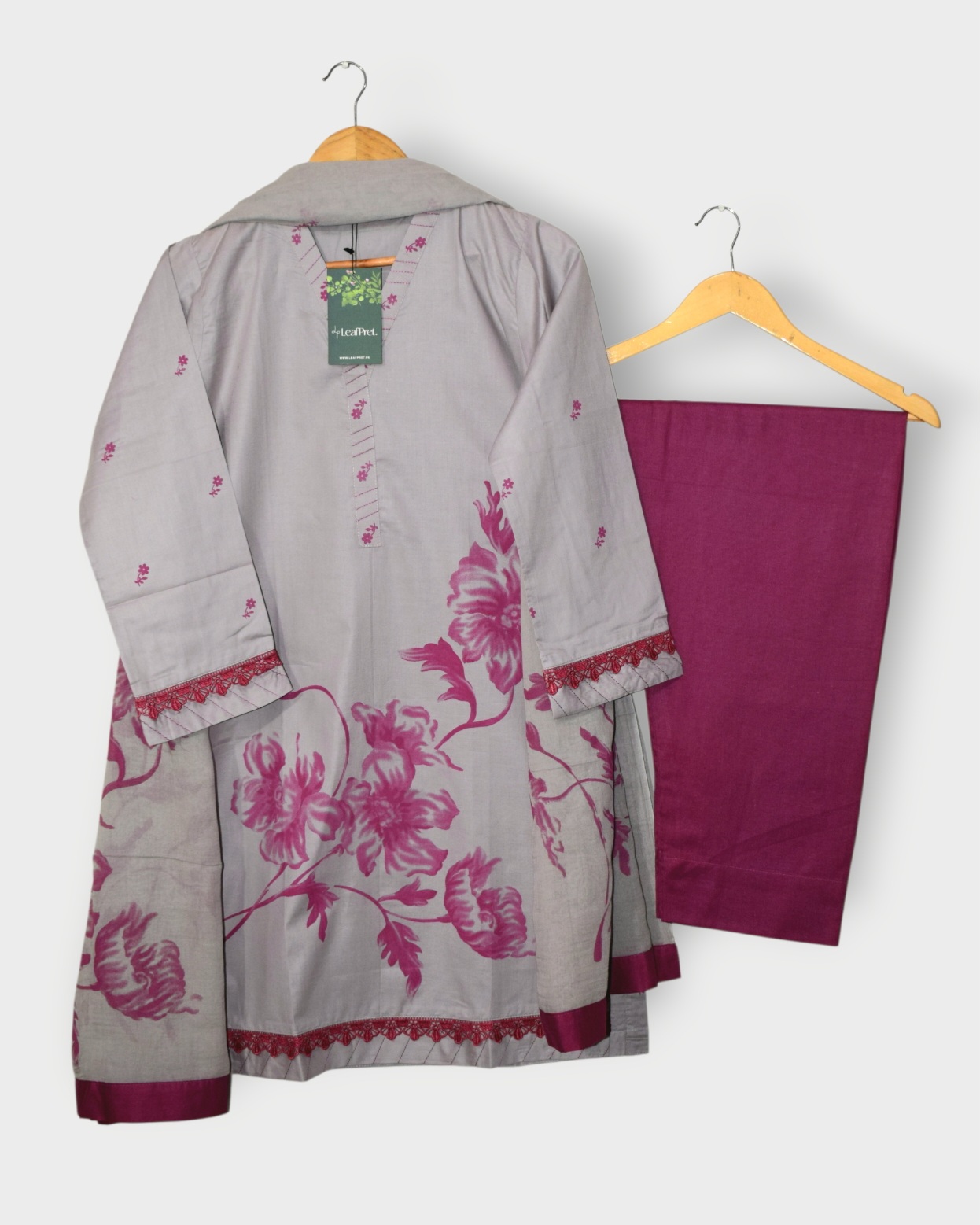 New Rosewood – 3 Piece Soft Lawn Cotton Suit with Lawn Dupatta