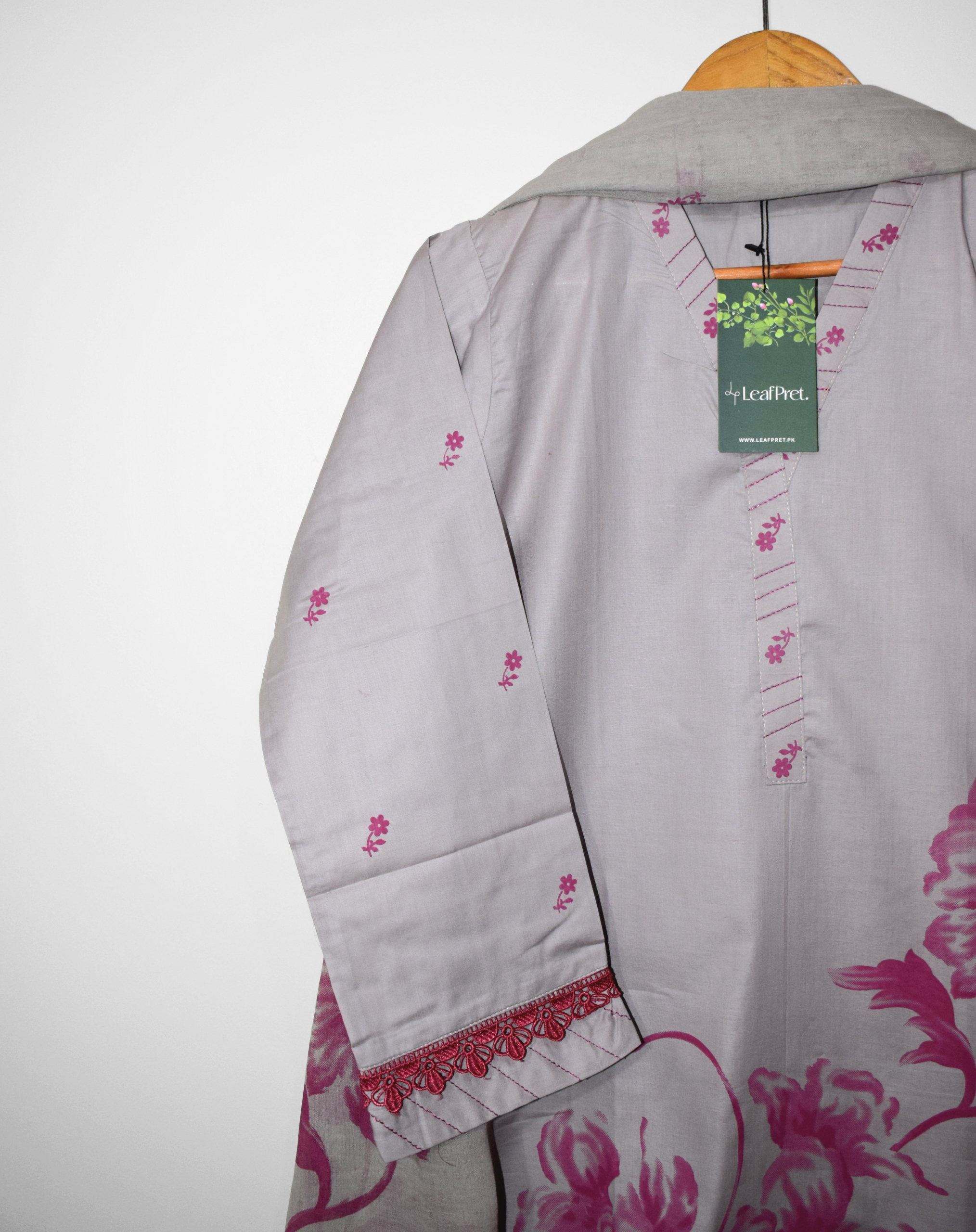 New Rosewood – 3 Piece Soft Lawn Cotton Suit with Lawn Dupatta - Image 2