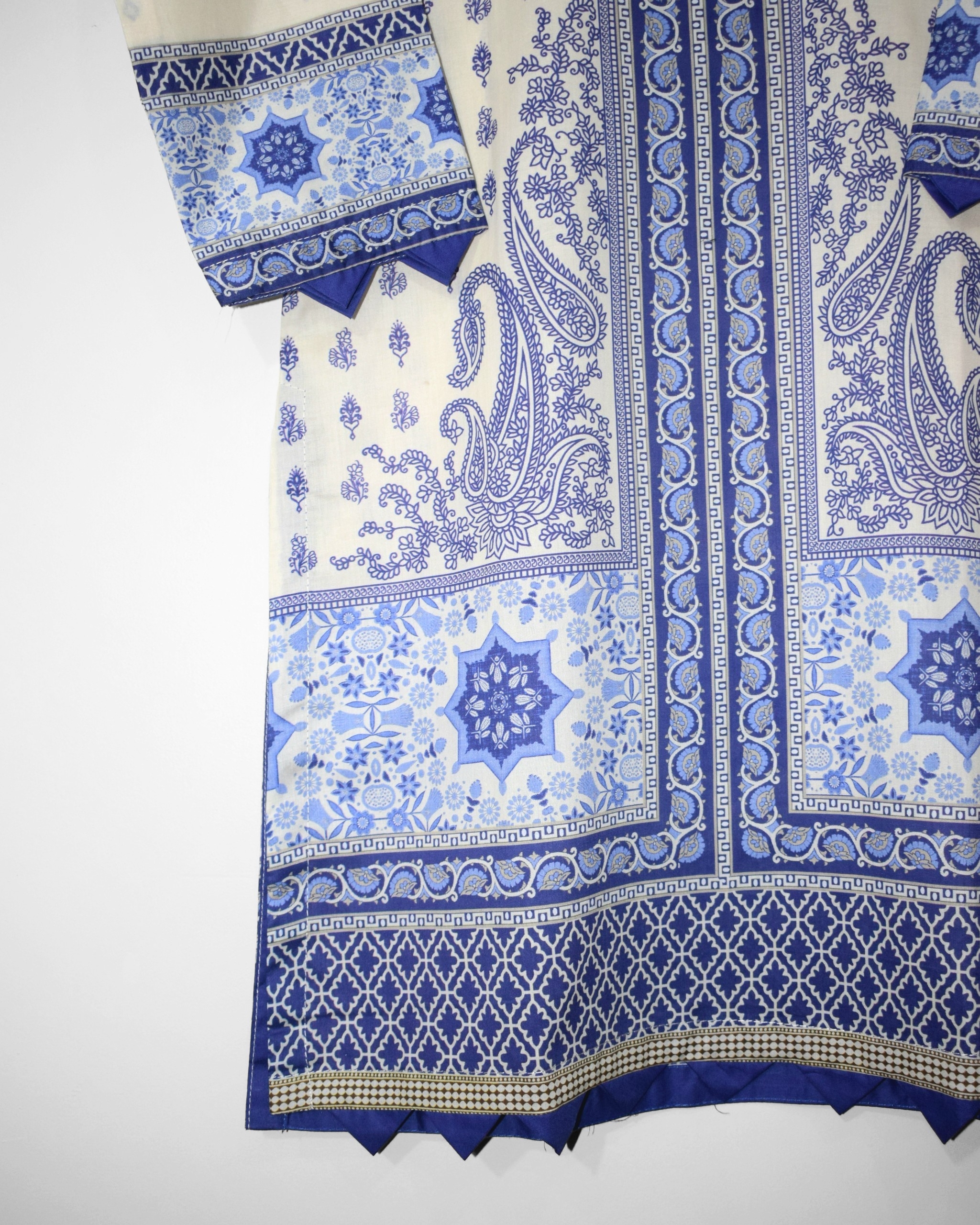 Ocean by LeafPret 2 piece digital printed lawn suit ivory blue summer 2026