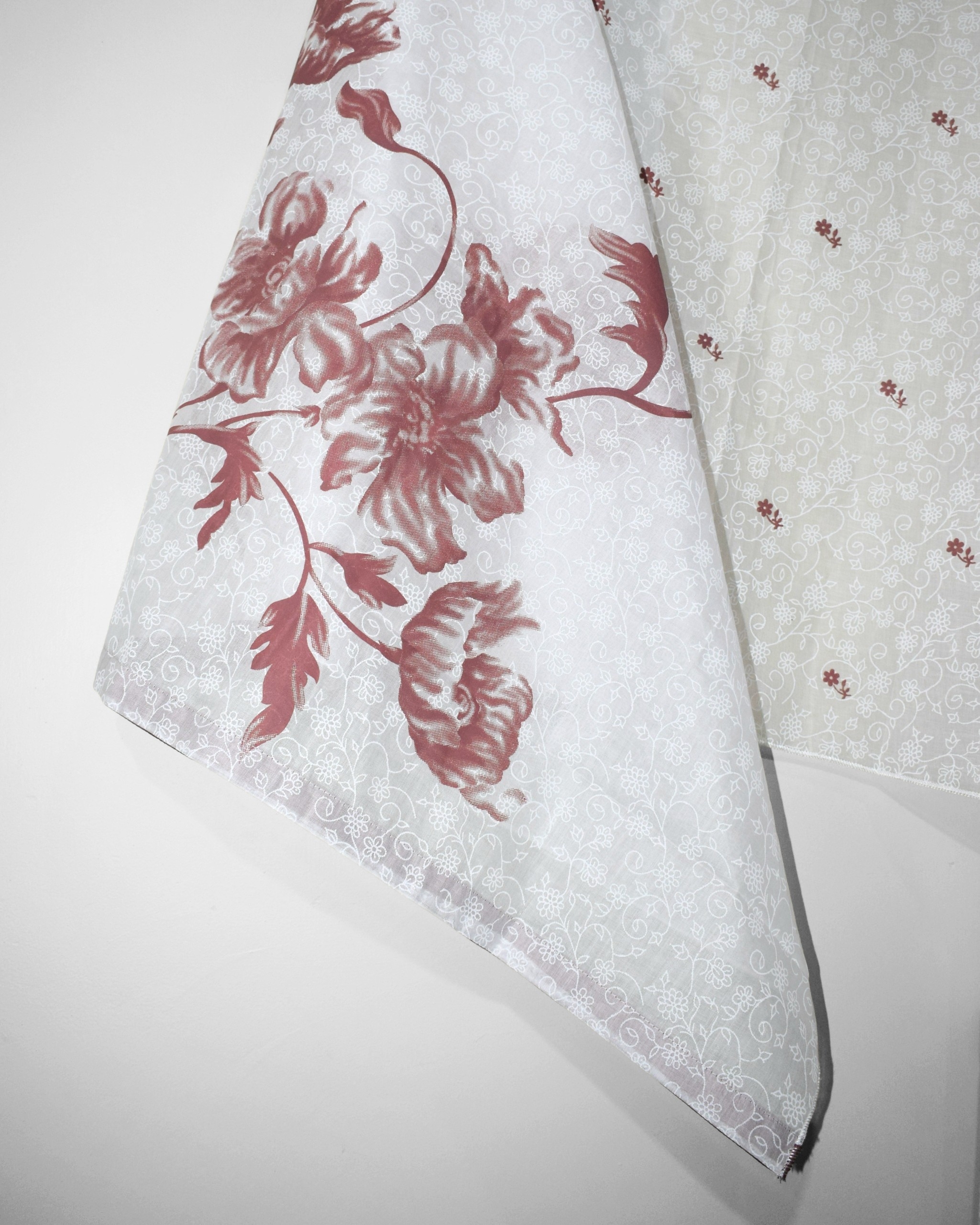 Rosewood 2.0 LeafPret cotton dupatta floral screen print