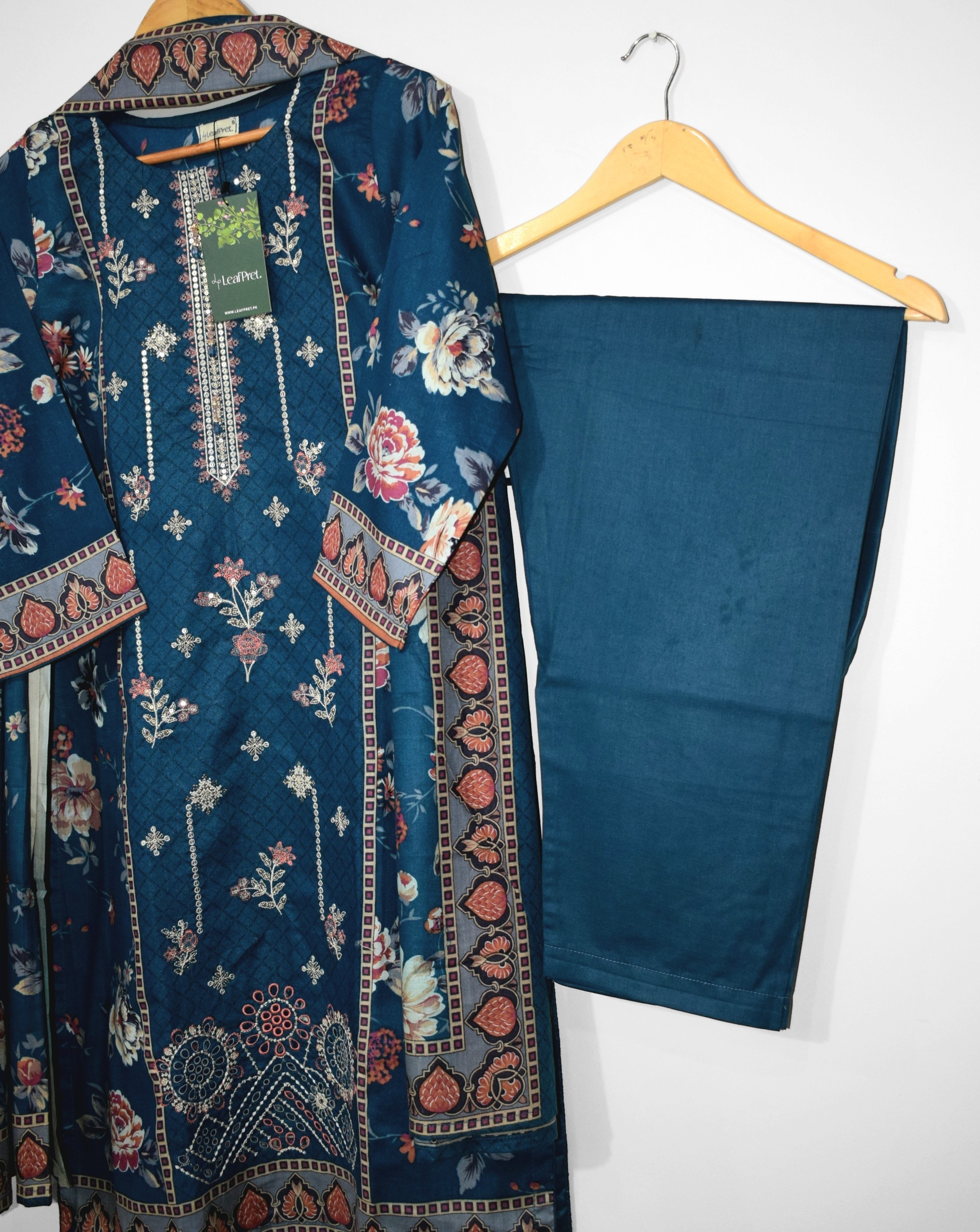 Zinc LeafPret plain lawn trouser stitched suit Eid Collection 2026