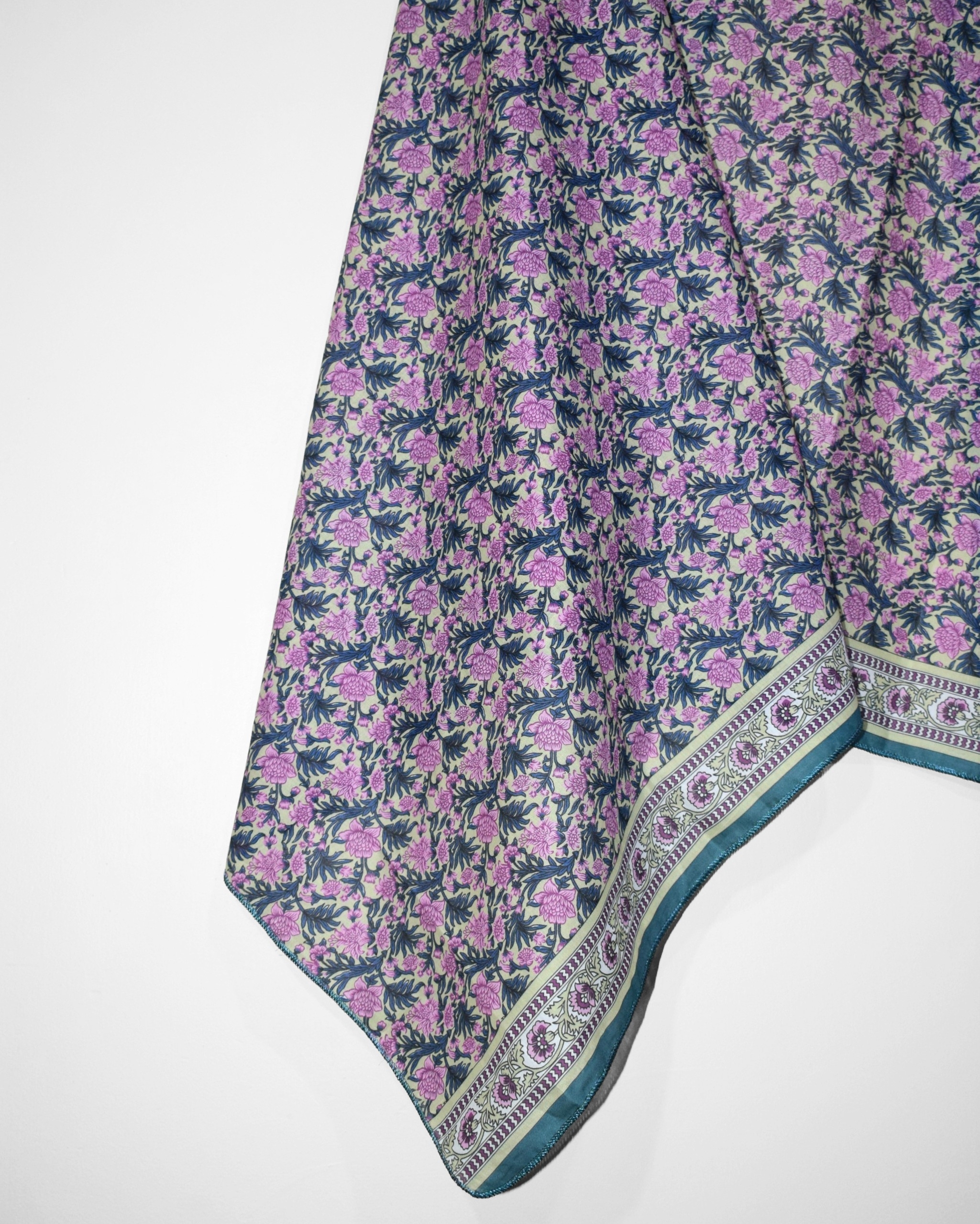Mahveen digital printed lawn dupatta with purple floral print by LeafPret