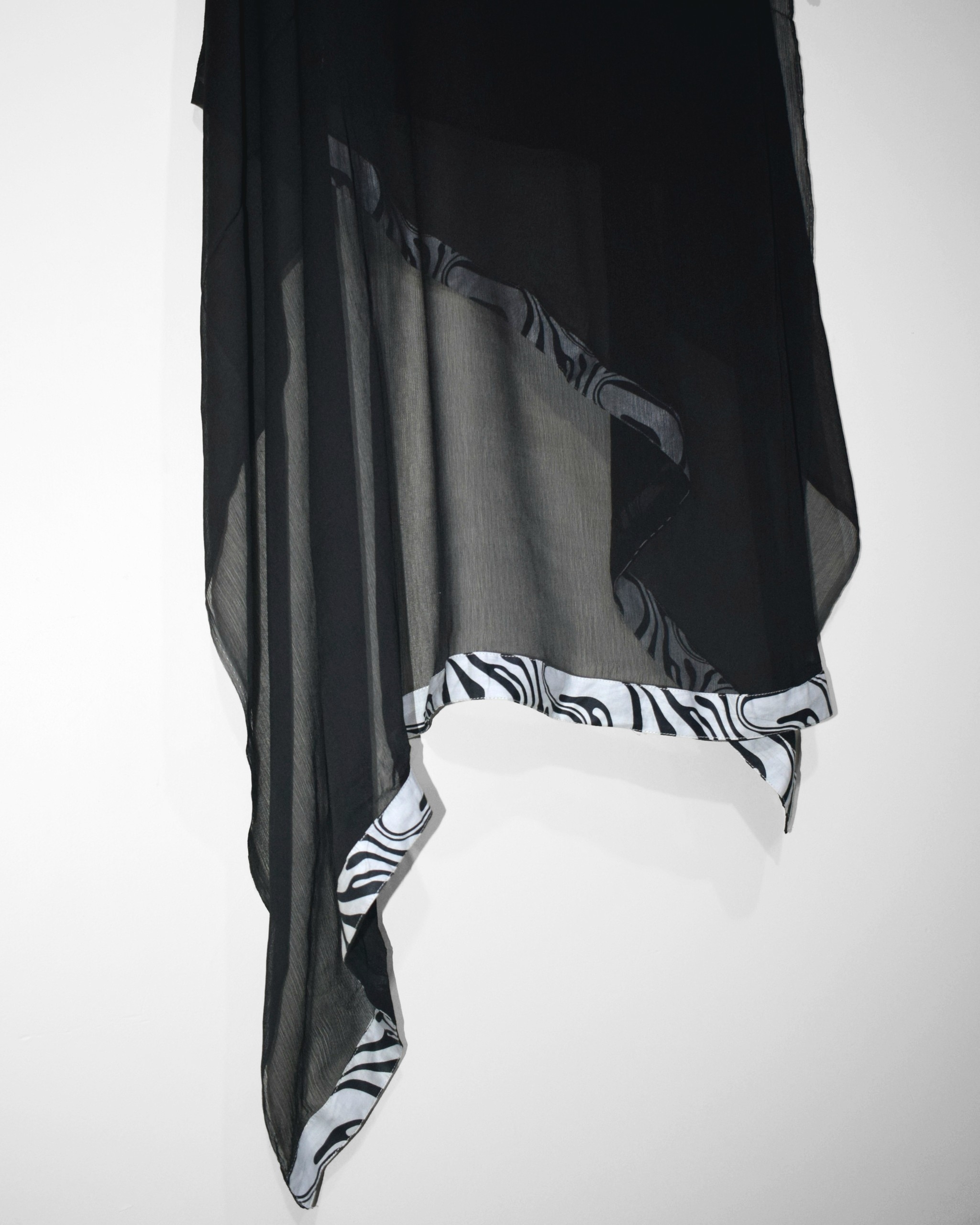Urban Flora black chiffon dupatta for stitched lawn suit