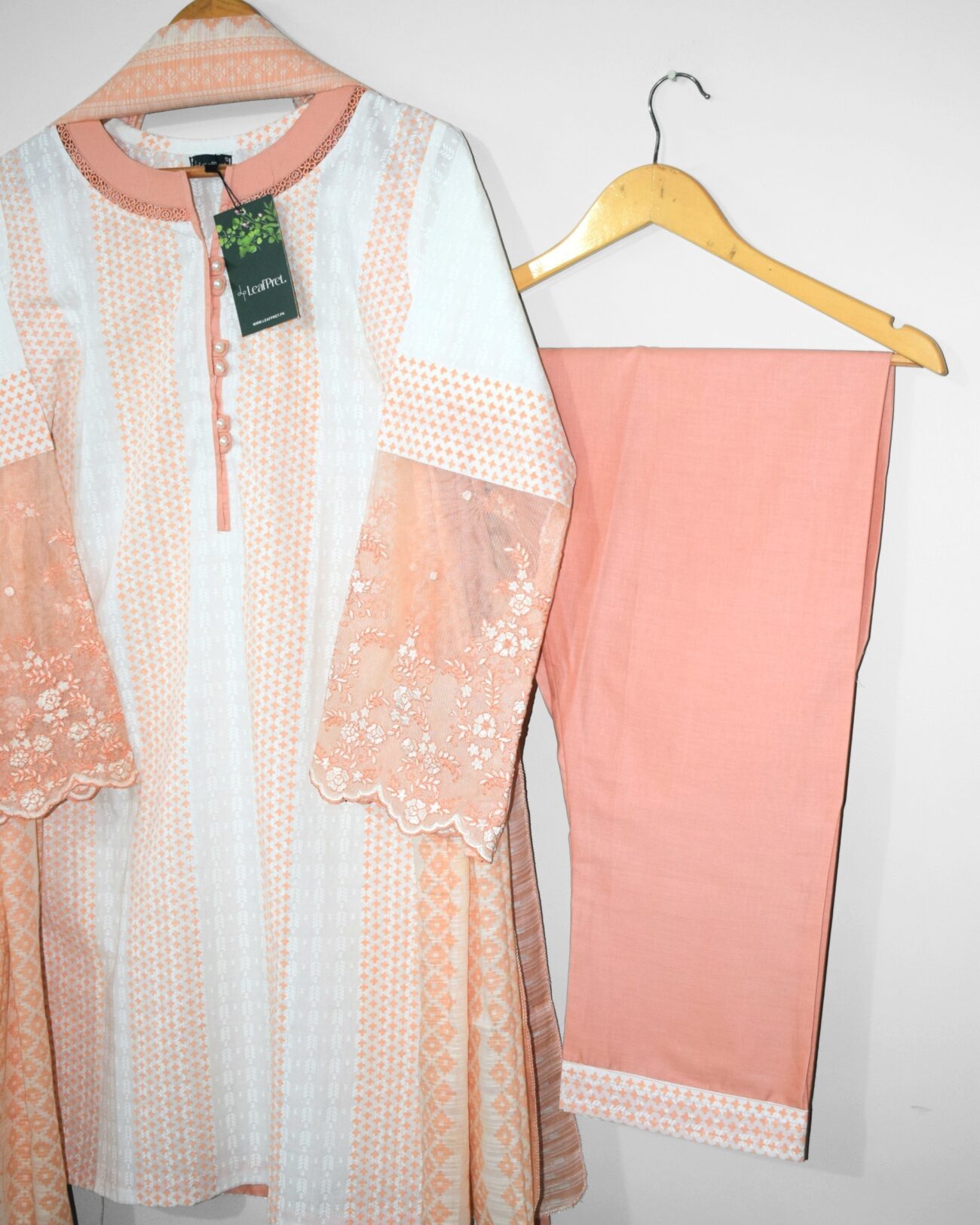 Peach Line plain straight lawn trouser for women